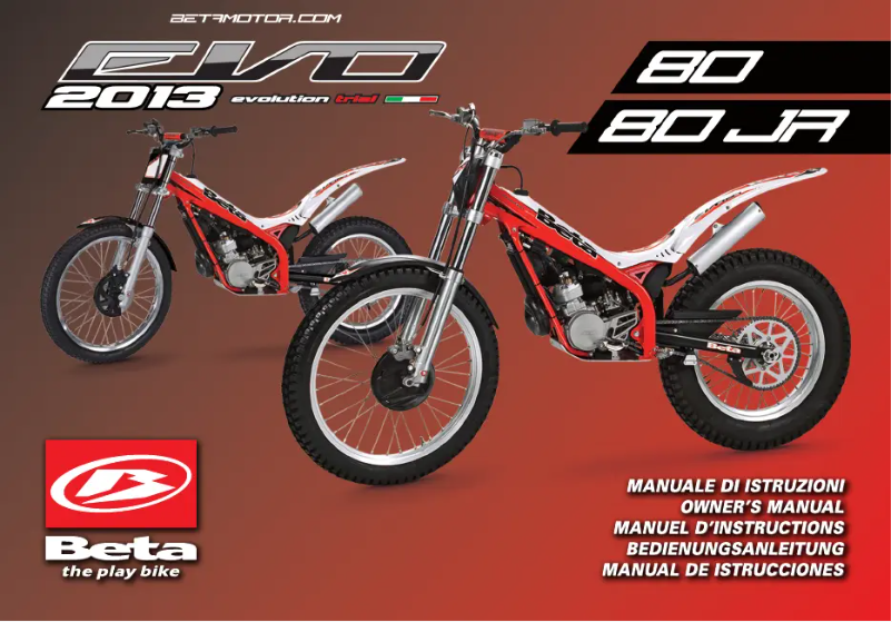 Imagen de la primera página del manual del dispositivo EVO 80 (2013)