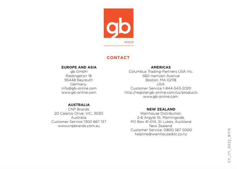 Page n°1 - Manuel utilisateur GB Gold Qbit