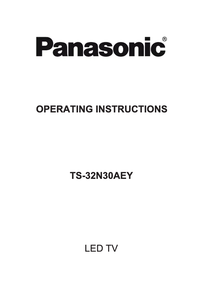Page 1 of the manual User Manual Panasonic TS-32N30AEY