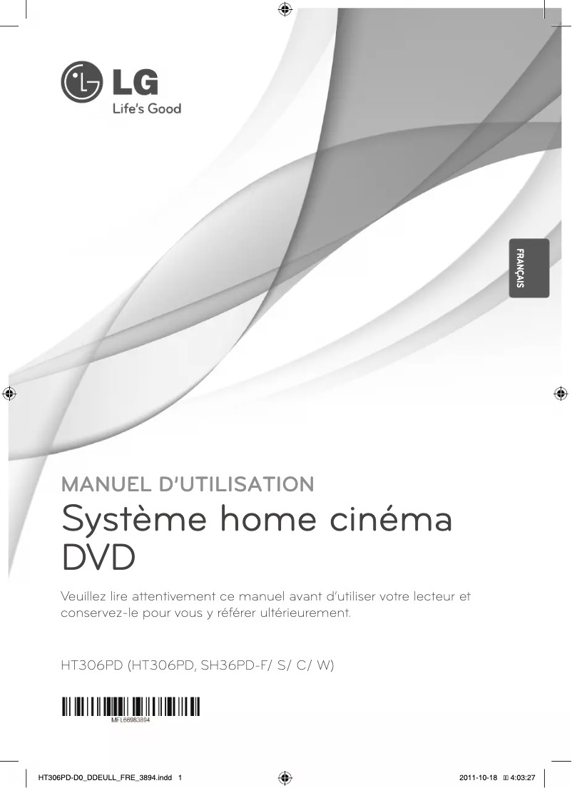 Page n°1 - Manuel utilisateur LG HT306PD