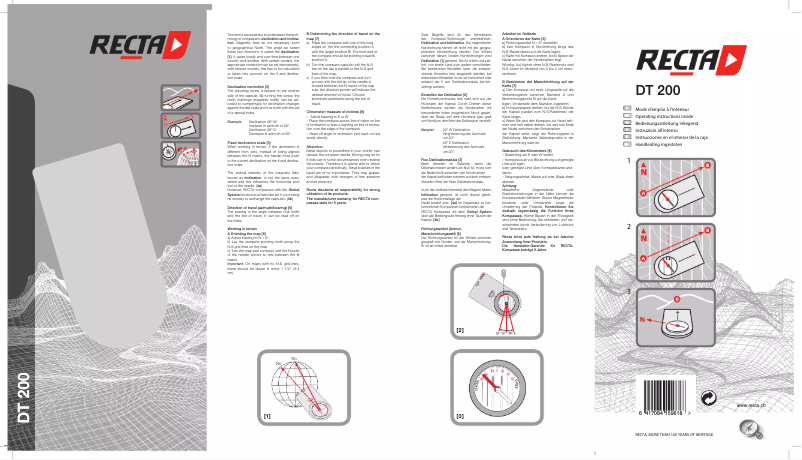 Page 1 de la notice Manuel utilisateur Recta DT-200