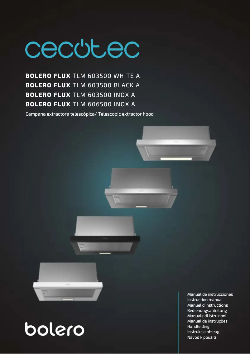 Page 1 de la notice Manuel utilisateur Cecotec Bolero Flux TLM 603500