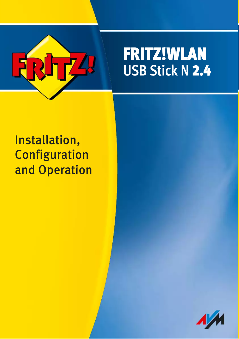 Page 1 de la notice Manuel utilisateur AVM FRITZ!WLAN USB Stick N 2.4