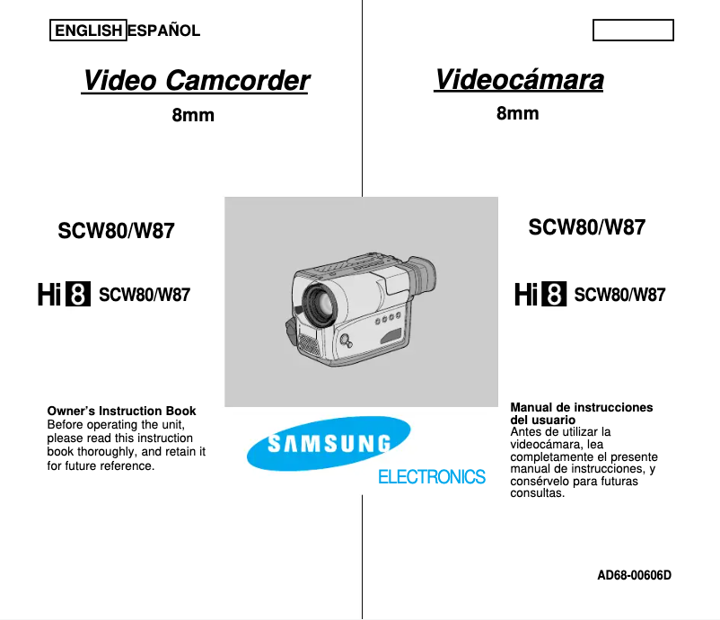 Image de la première page du manuel de l'appareil SC-W87