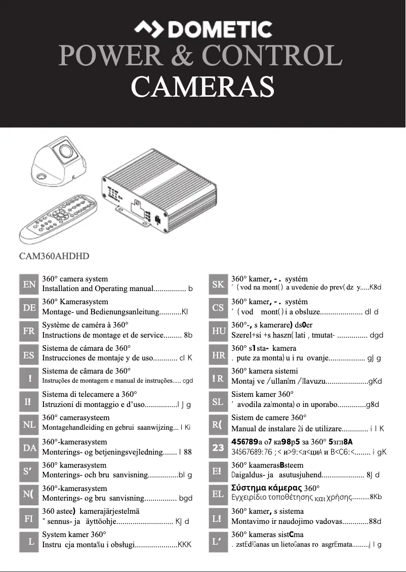 Página 1 del manual Manual de usuario Dometic CAM360AHDHD