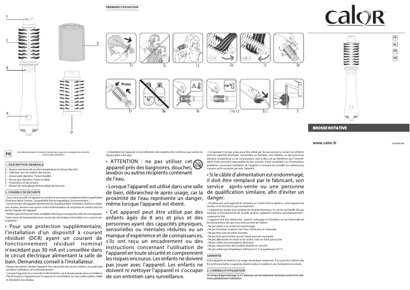 Página 1 del manual Manual de usuario Rowenta Karl Lagerfeld K/Pro Stylist CF961L