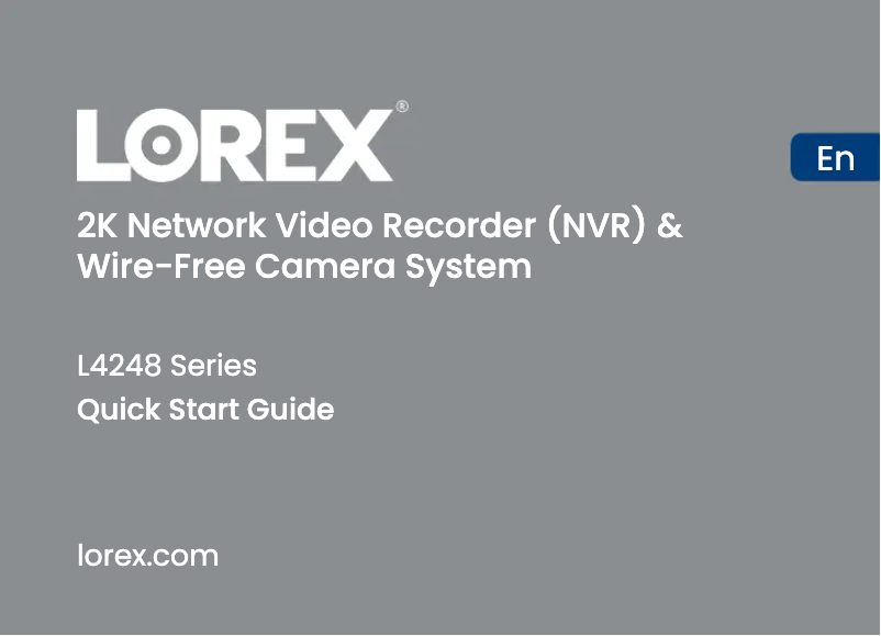 Page 1 de la notice Guide de démarrage rapide Lorex L4248D