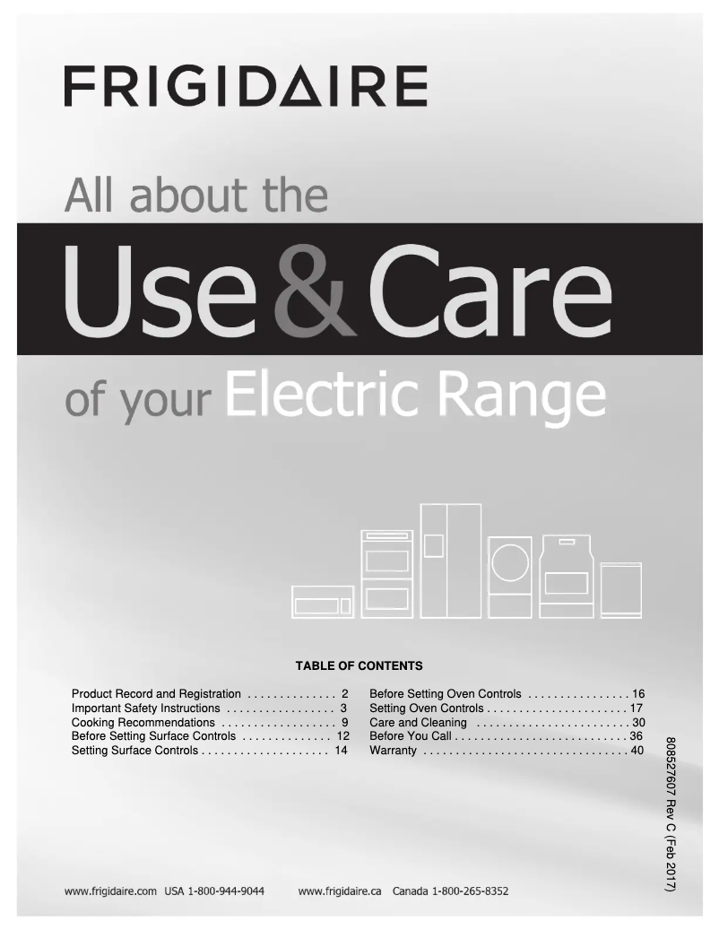 Page n°1 - Mode d'emploi Frigidaire FFEF3016TB