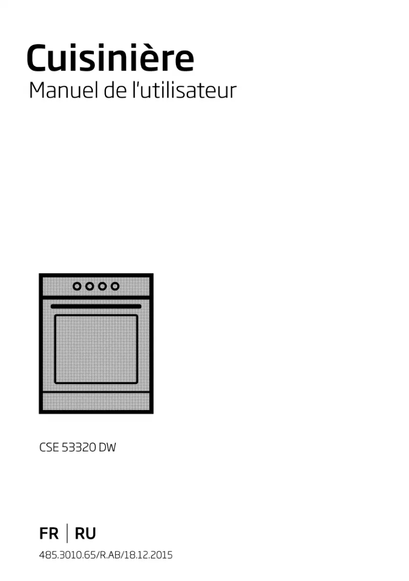 Image de la première page du manuel de l'appareil CSE 53320 DW