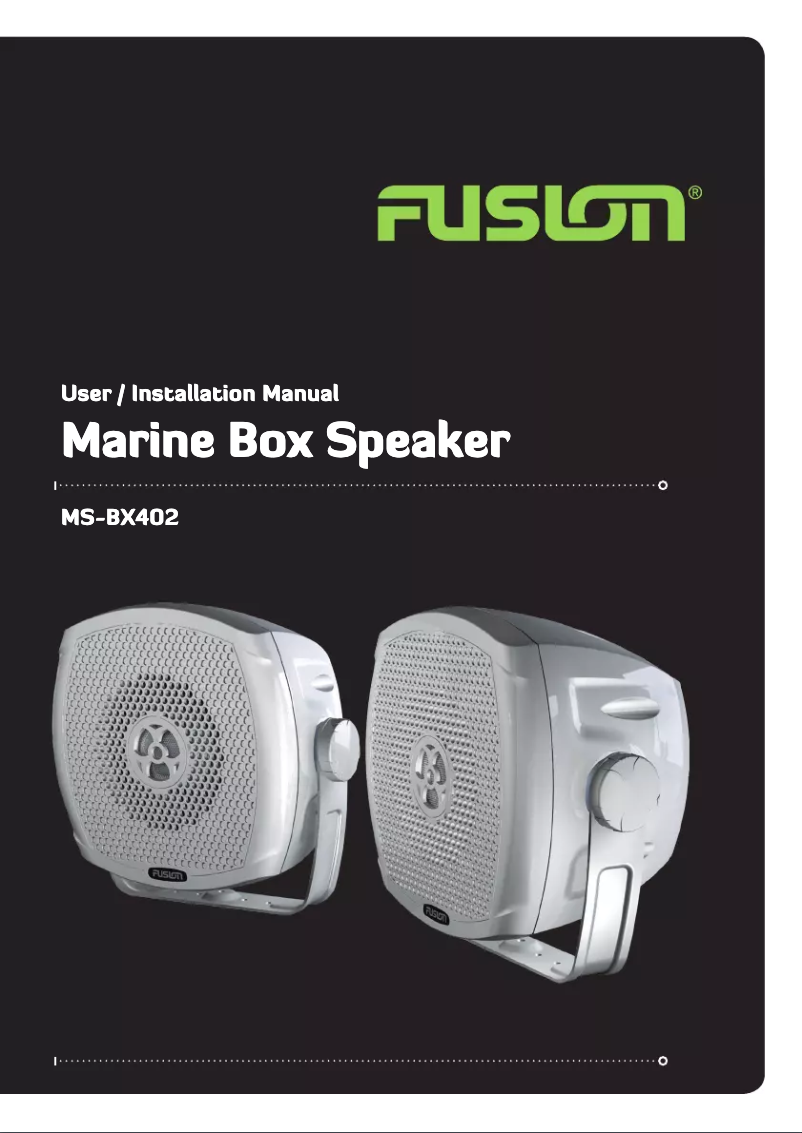 Page n°1 - Manuel utilisateur Fusion MS-BX402