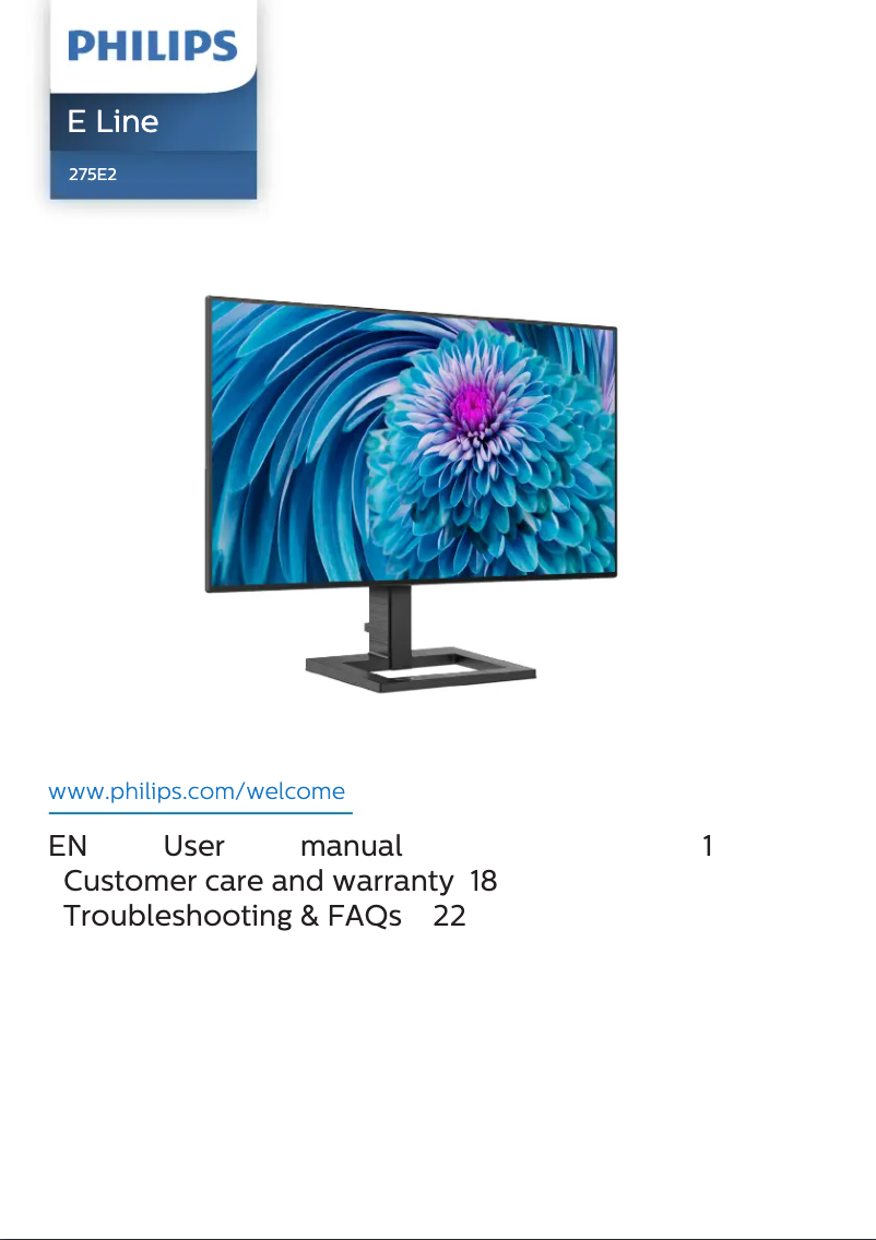 Page n°1 - Manuel utilisateur Philips 275E2F