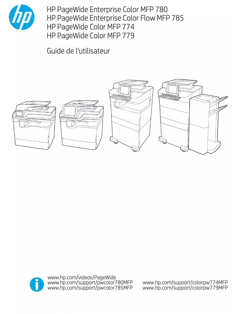 Image de la première page du manuel de l'appareil PageWide Color MFP 779