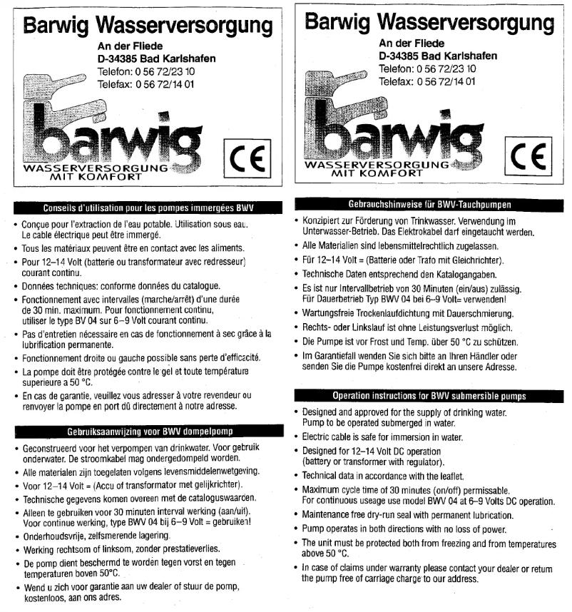 Image de la première page du manuel de l'appareil Typ 04