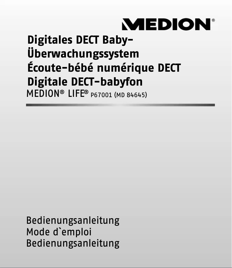 Page 1 de la notice Manuel utilisateur Medion LIFE P67001 MD 84645
