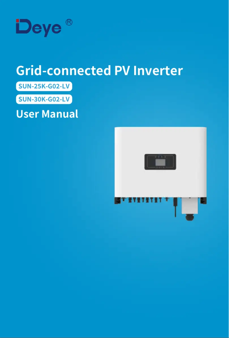 Page 1 de la notice Manuel utilisateur Deye SUN-30K-G04-LV