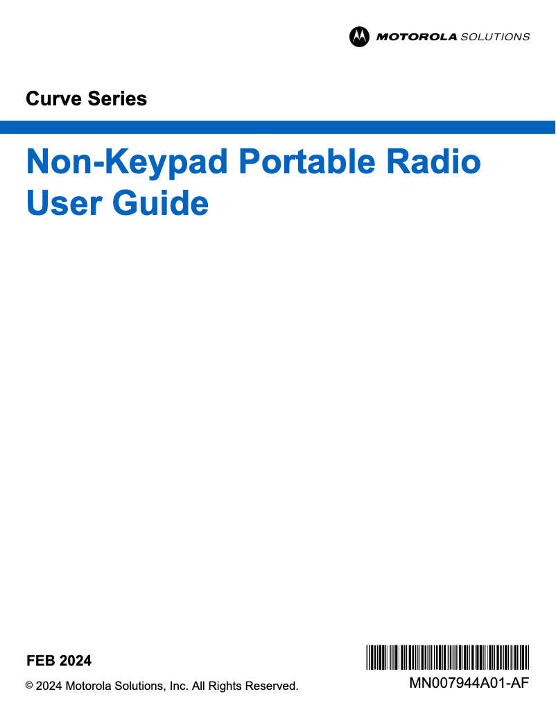 Image de la première page du manuel de l'appareil Curve