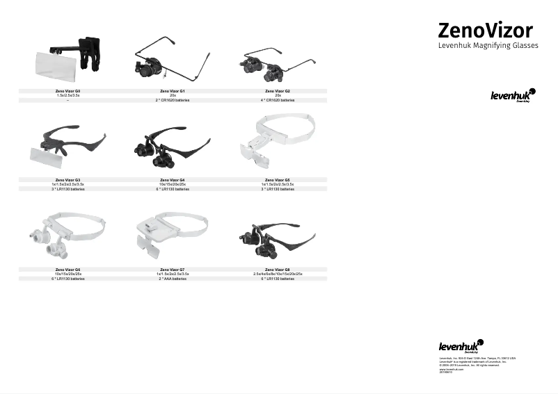 Page n°1 - Manuel utilisateur Levenhuk Zeno Vizor G2
