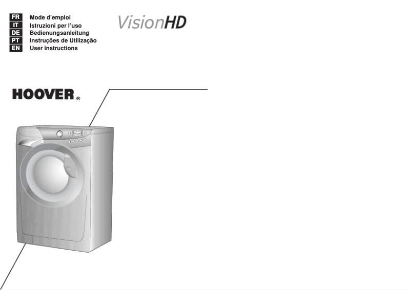 Page n°1 - Manuel utilisateur Hoover VHD 166-86S
