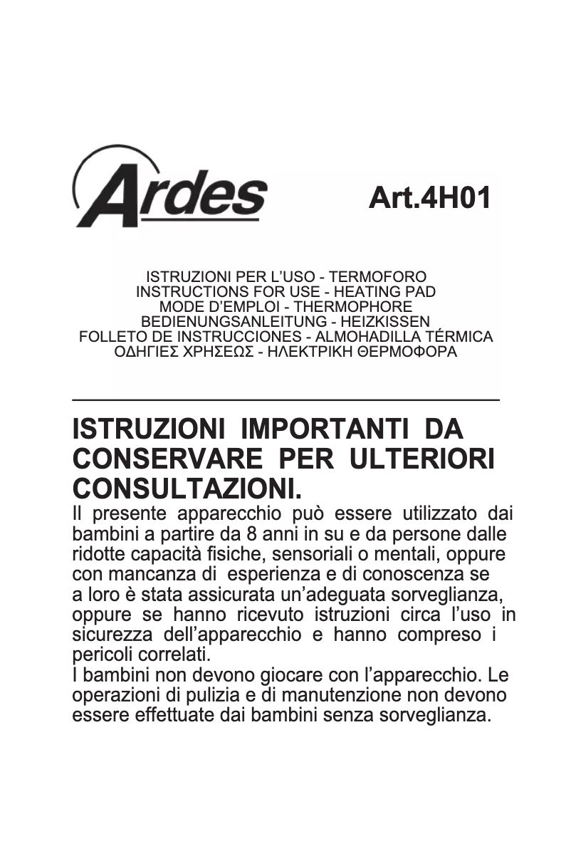 Image de la première page du manuel de l'appareil Skaldo