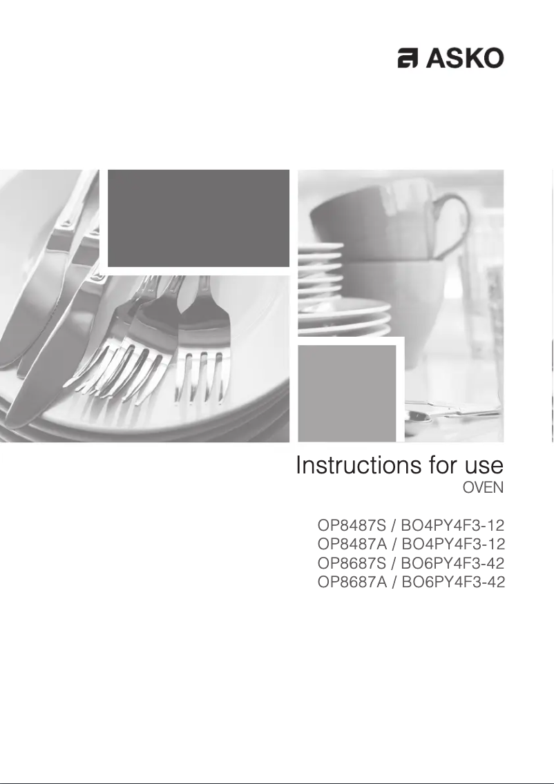 Page 1 de la notice Manuel utilisateur Asko OP8487A