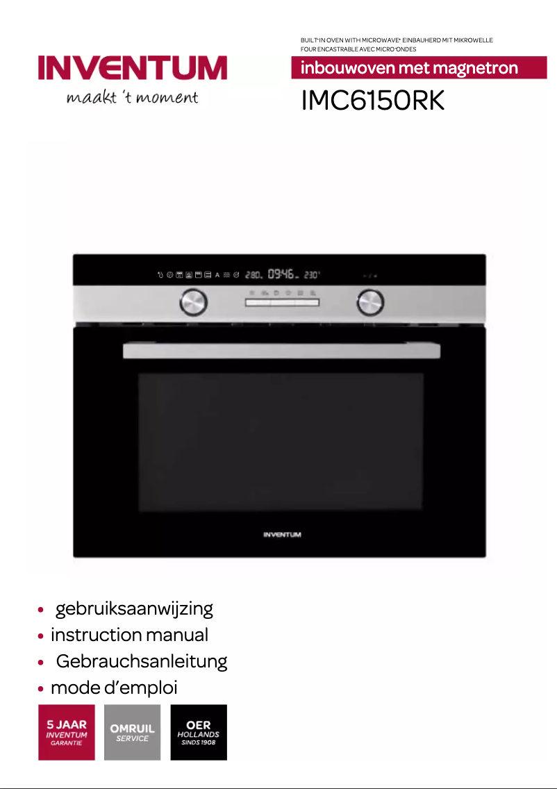 Page 1 de la notice Manuel utilisateur Inventum IMC6150RK