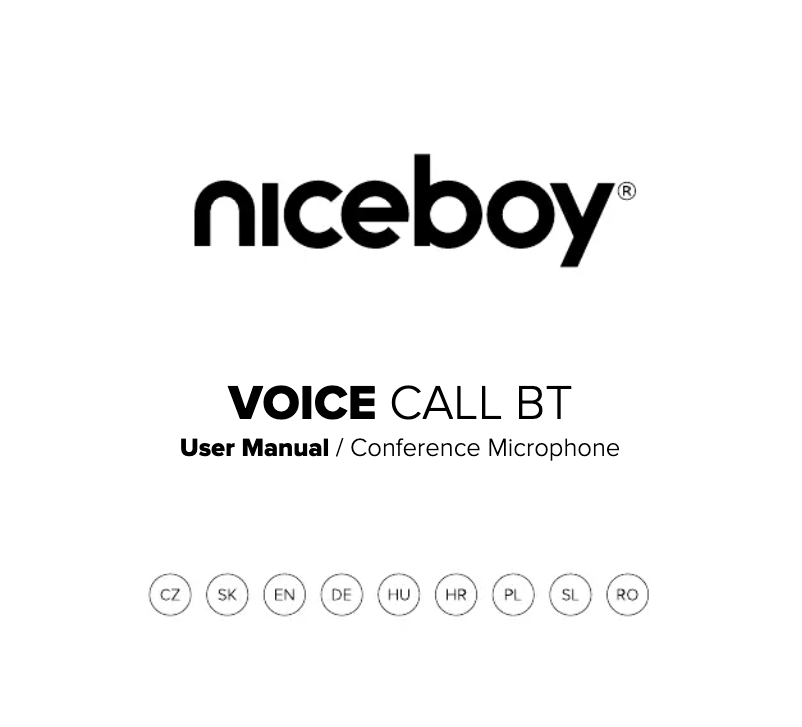 Image de la première page du manuel de l'appareil VOICE Call BT