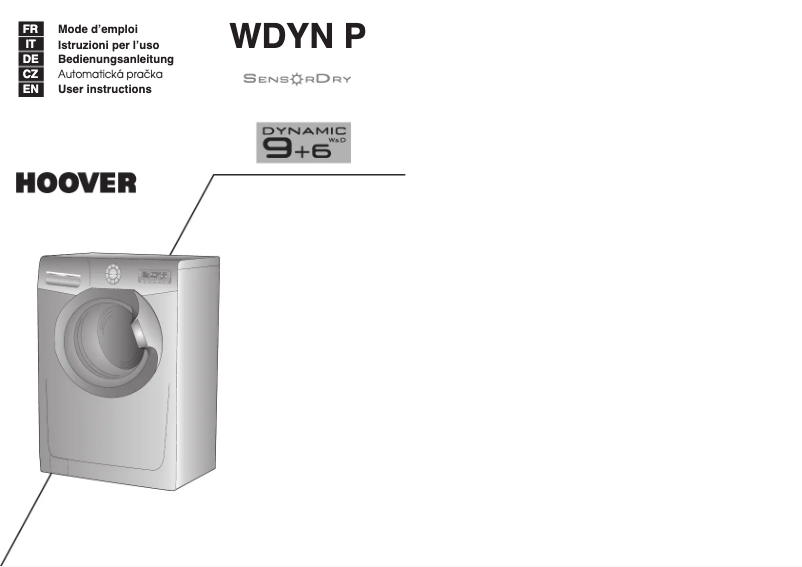 Page n°1 - Manuel utilisateur Hoover WDYN 4963D-84