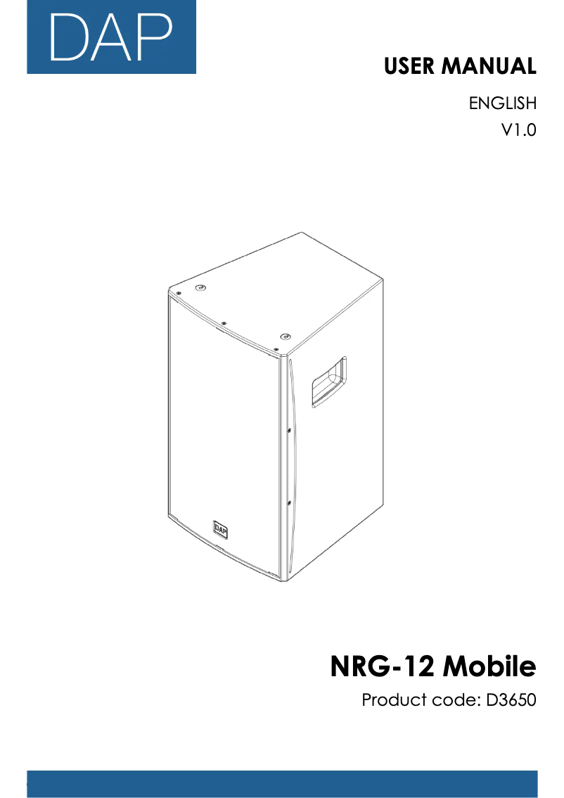 Image de la première page du manuel de l'appareil NRG-12 Mobile