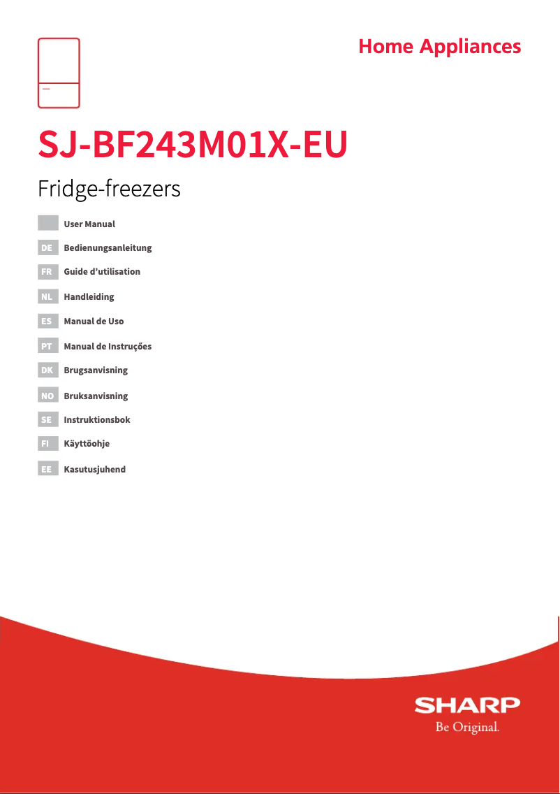 Page n°1 - Manuel utilisateur Sharp SJ-BF243M01X-EU