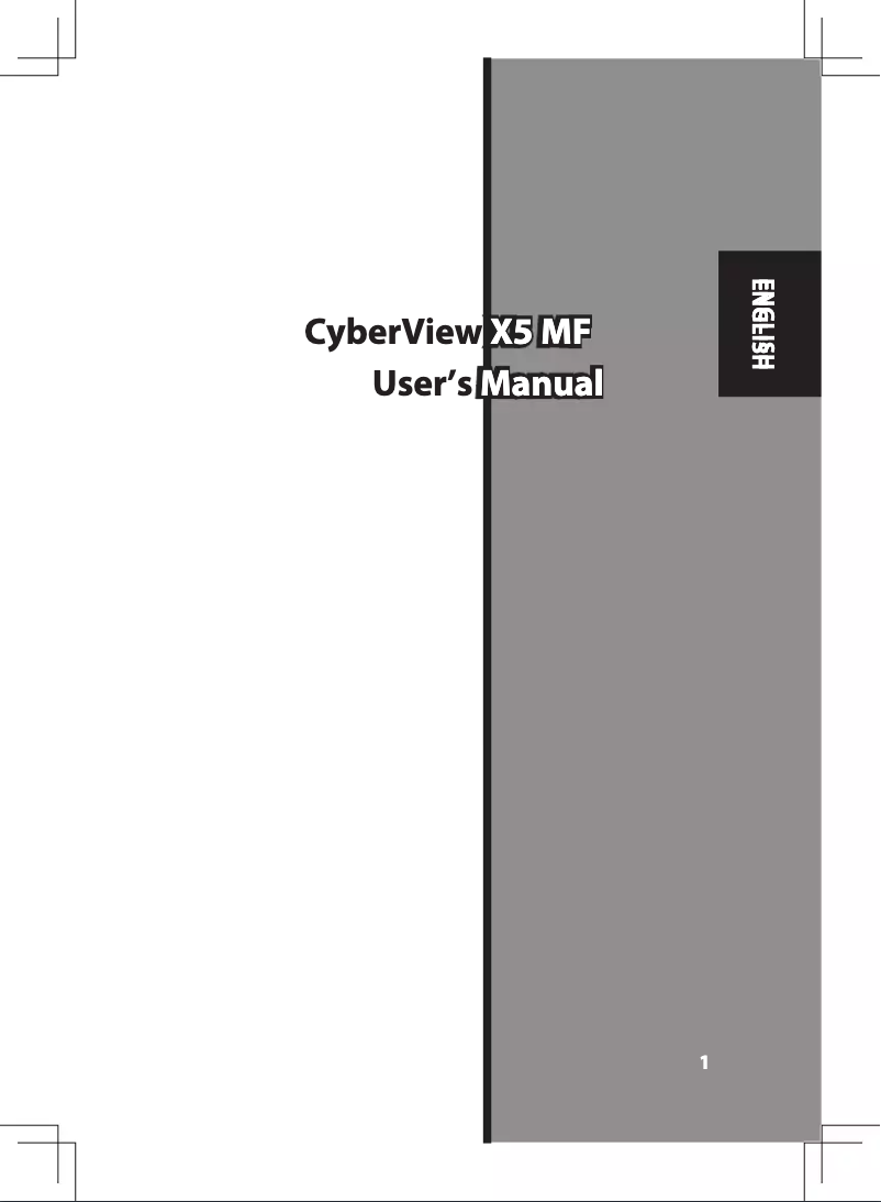 Page n°1 - Manuel utilisateur Reflecta CyberView X5 MF