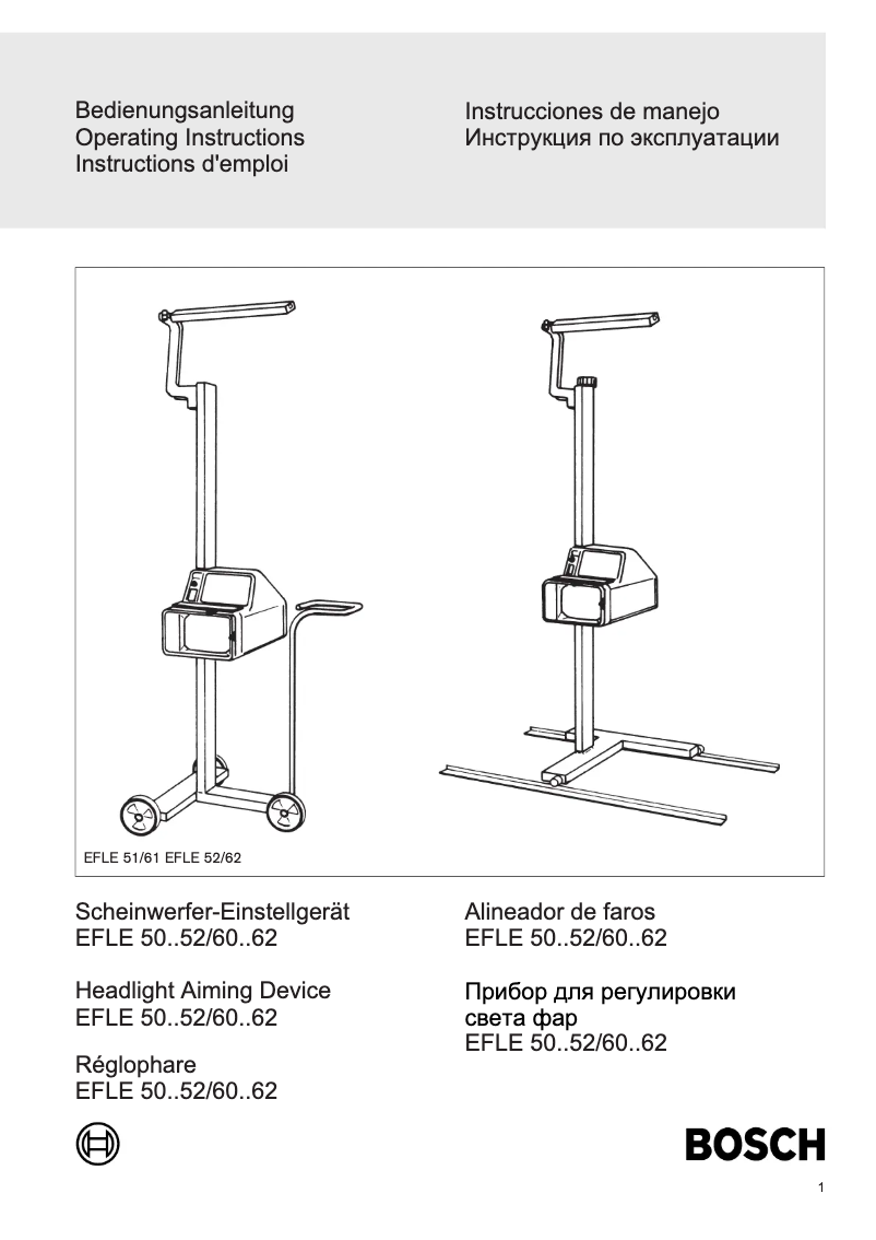 Page n°1 - Manuel utilisateur Bosch EFLE61