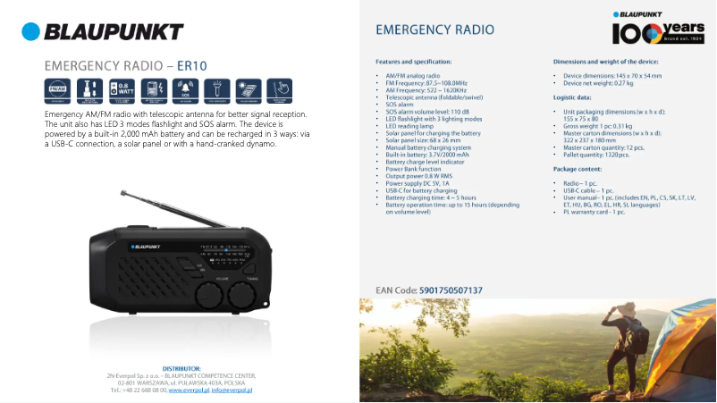 Image de la première page du manuel de l'appareil ER10