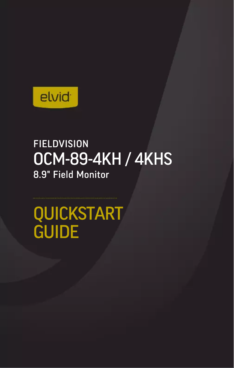 Page 1 de la notice Manuel utilisateur Elvid FieldVision OCM-89-4KH