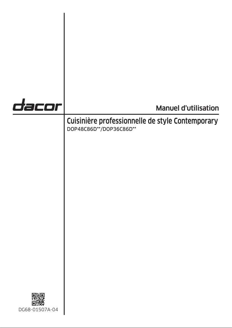 Page 1 de la notice Manuel utilisateur Samsung DOP36C86DLS