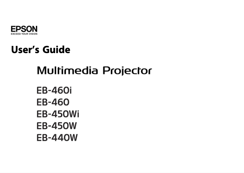 Page 1 de la notice Mode d'emploi Epson EB-460