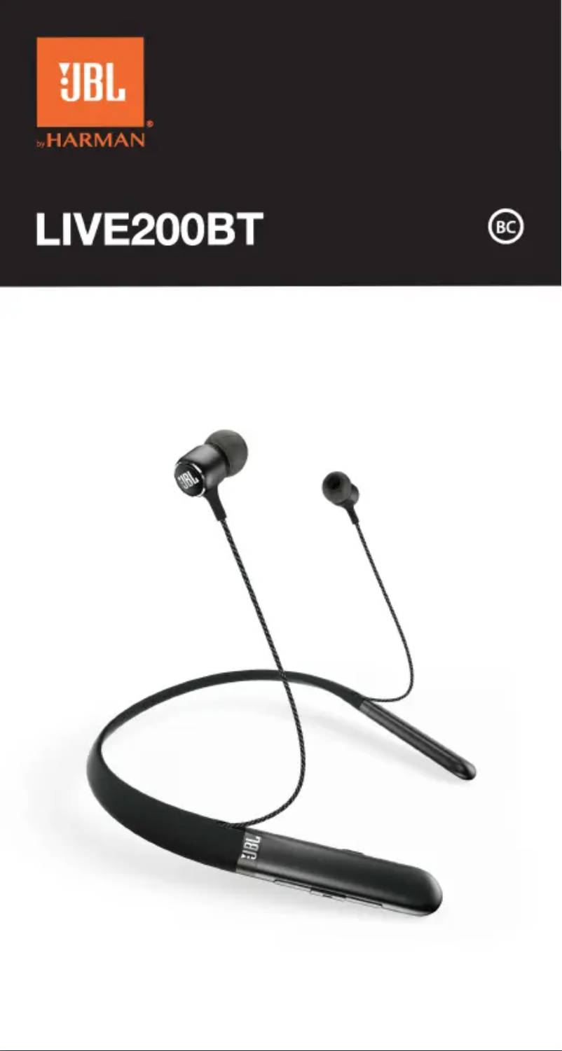 Page 1 de la notice Mode d'emploi JBL Live 200BT