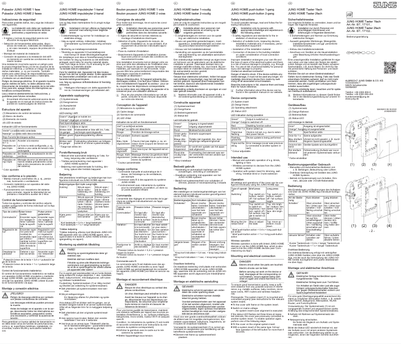 Página 1 del manual Manual de usuario JUNG BTAL17102P
