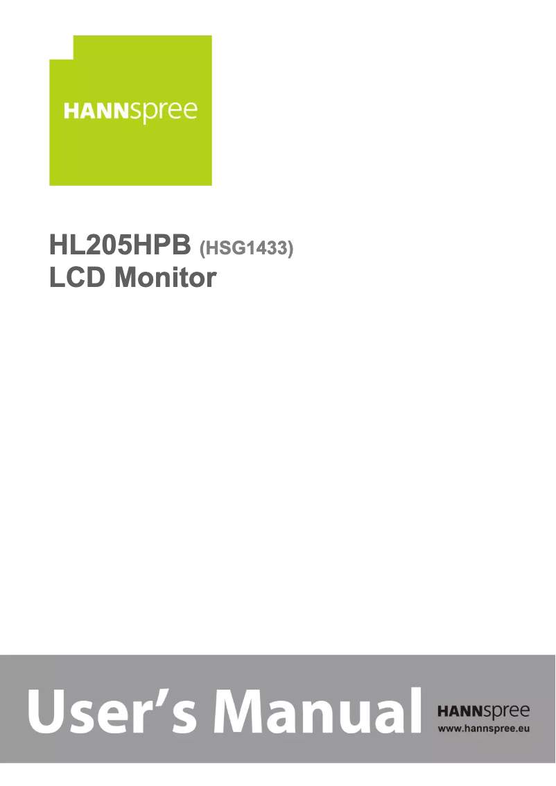 Image de la première page du manuel de l'appareil HL 205 HPB