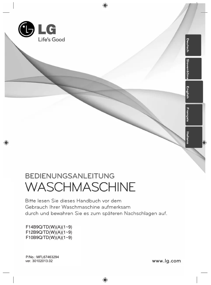 Page n°1 - Manuel utilisateur LG F14B9QDA