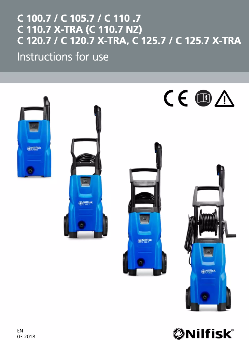 Page 1 de la notice Manuel utilisateur Nilfisk C 110.7-5