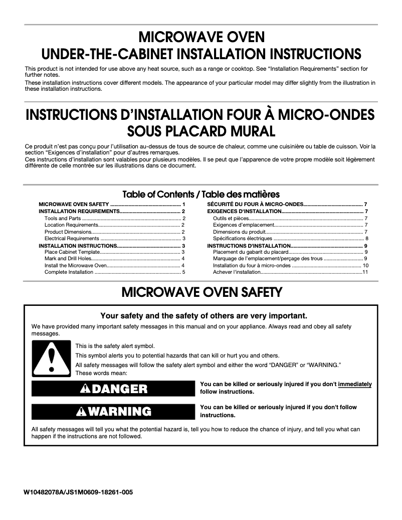 Page 1 de la notice Manuel utilisateur Whirlpool WMC10007AB