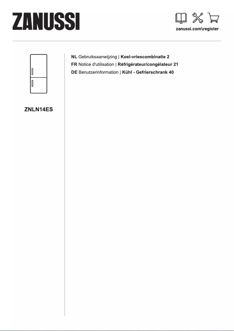 Image de la première page du manuel de l'appareil ZNLN14ES