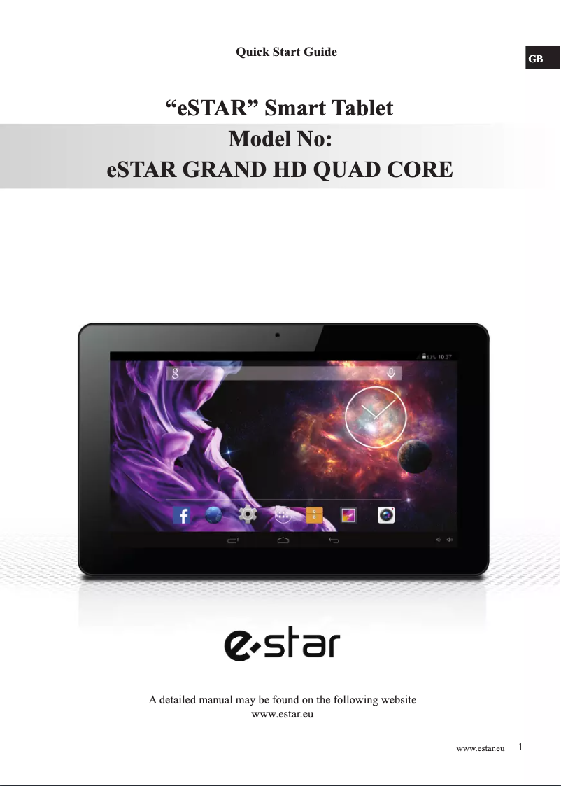 Page 1 de la notice Manuel utilisateur eSTAR GRAND HD