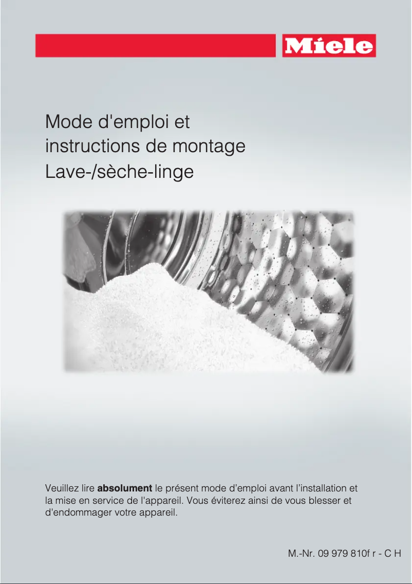 Page n°1 - Manuel utilisateur Miele WT 27-96 CH