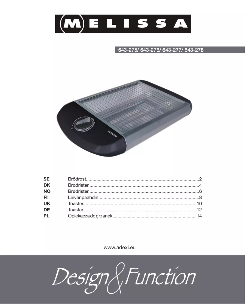 Image de la première page du manuel de l'appareil 643-278