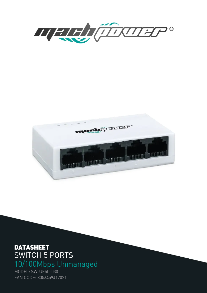 Page n°1 - Manuel utilisateur Mach Power SW-UF5L-030