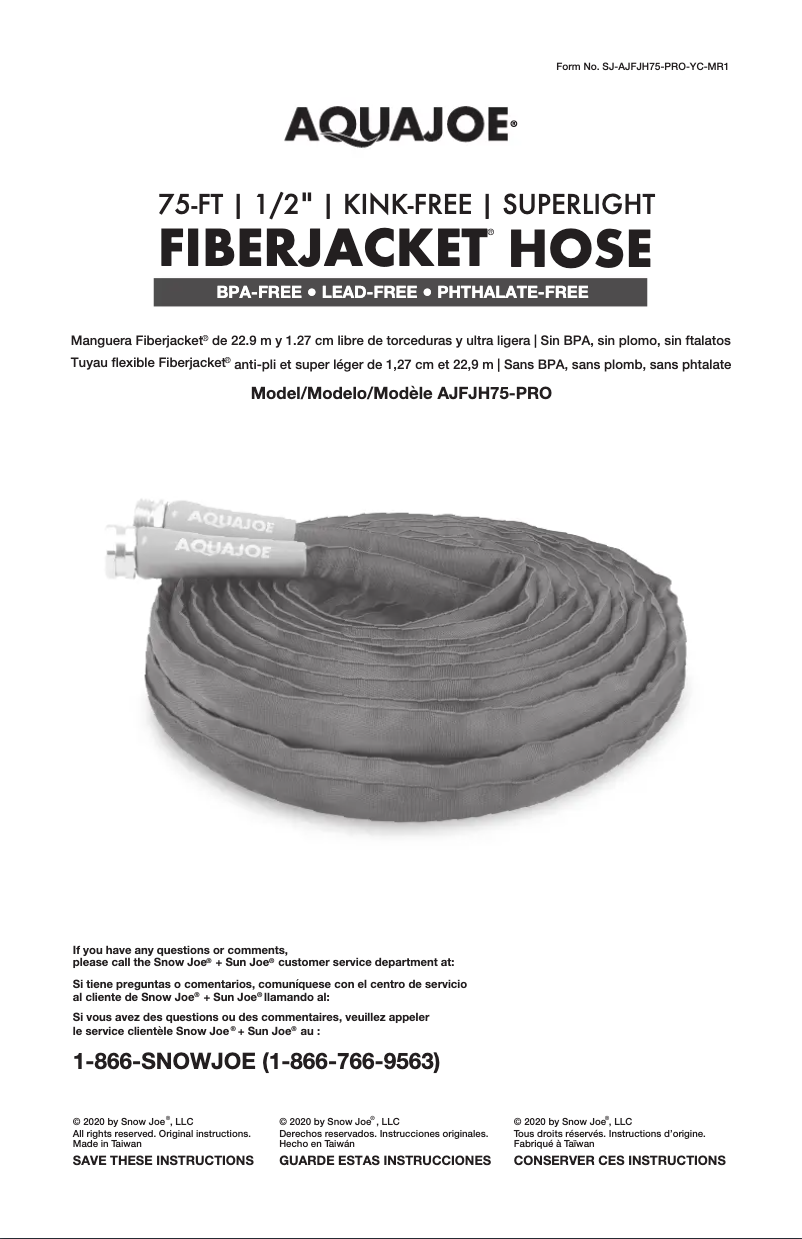 Image de la première page du manuel de l'appareil AJFJH75-PRO