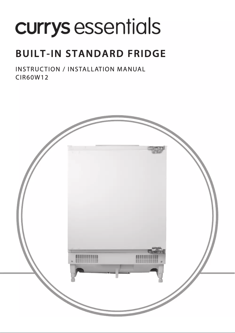 Page 1 de la notice Manuel utilisateur Currys Essentials CIR60W12