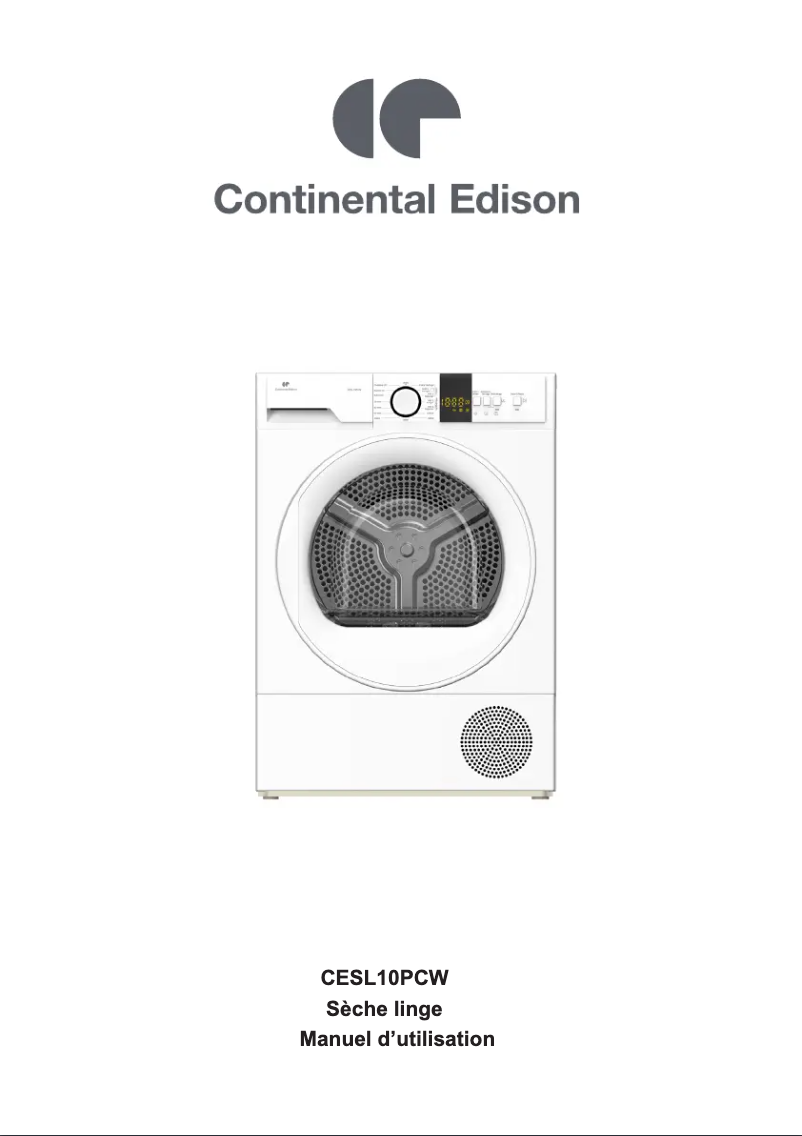 Page n°1 - Manuel utilisateur Continental Edison CESL10PCW