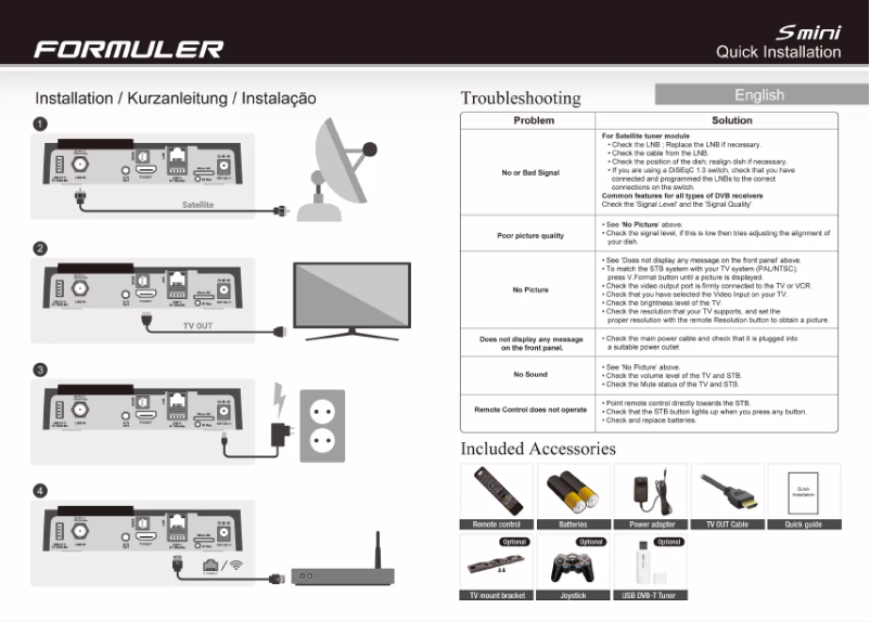 Page n°1 - Manuel utilisateur Formuler S Mini